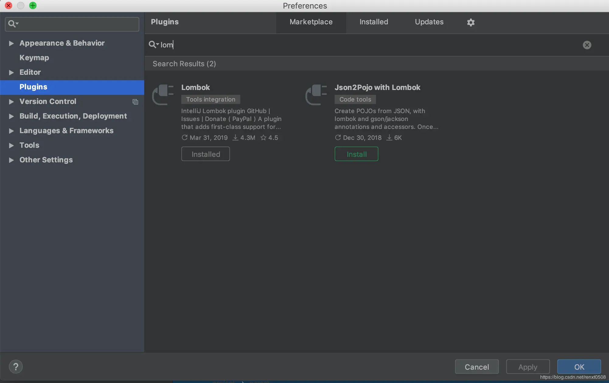 settings/plugins在插件库中搜索安装即可。