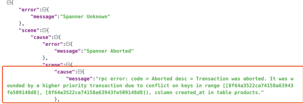 Transaction was aborted