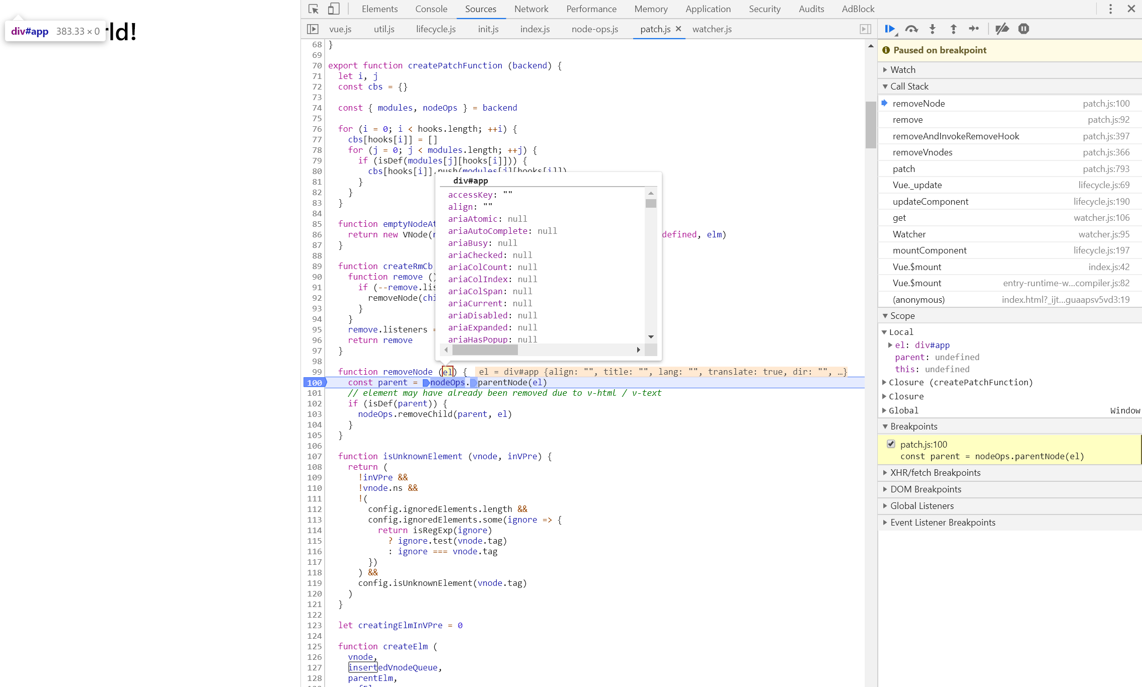 remove node