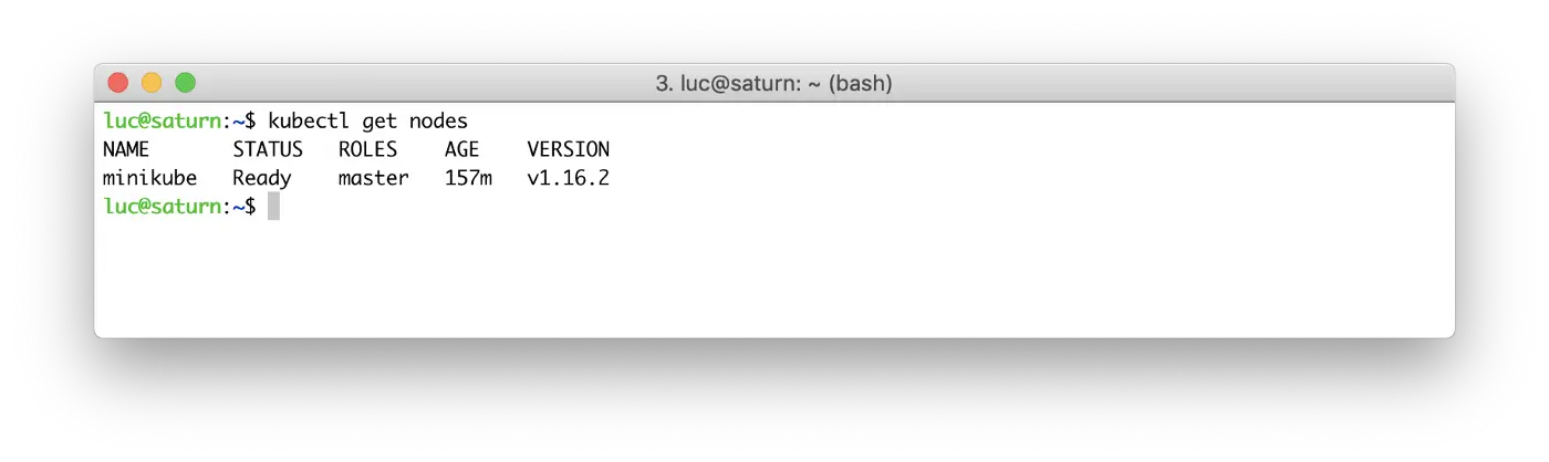 正在获取minikube的节点