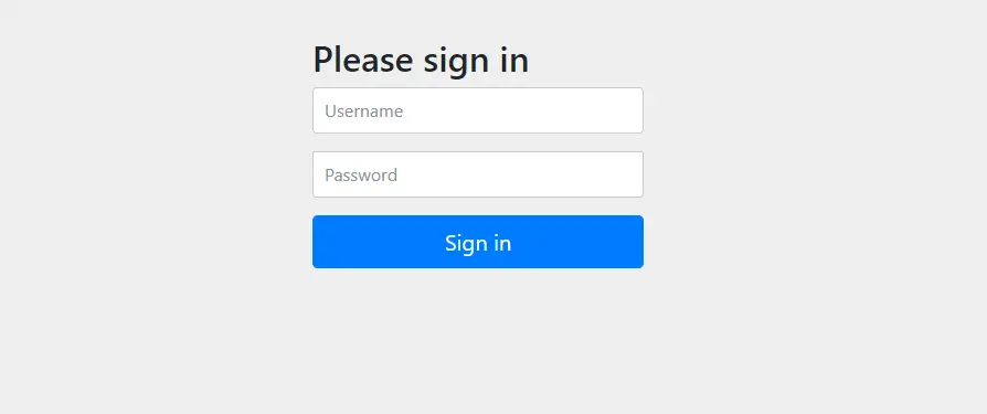 默认的认证页面