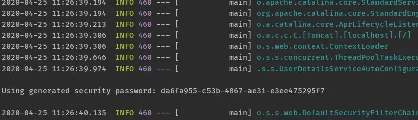 默认生成的密码