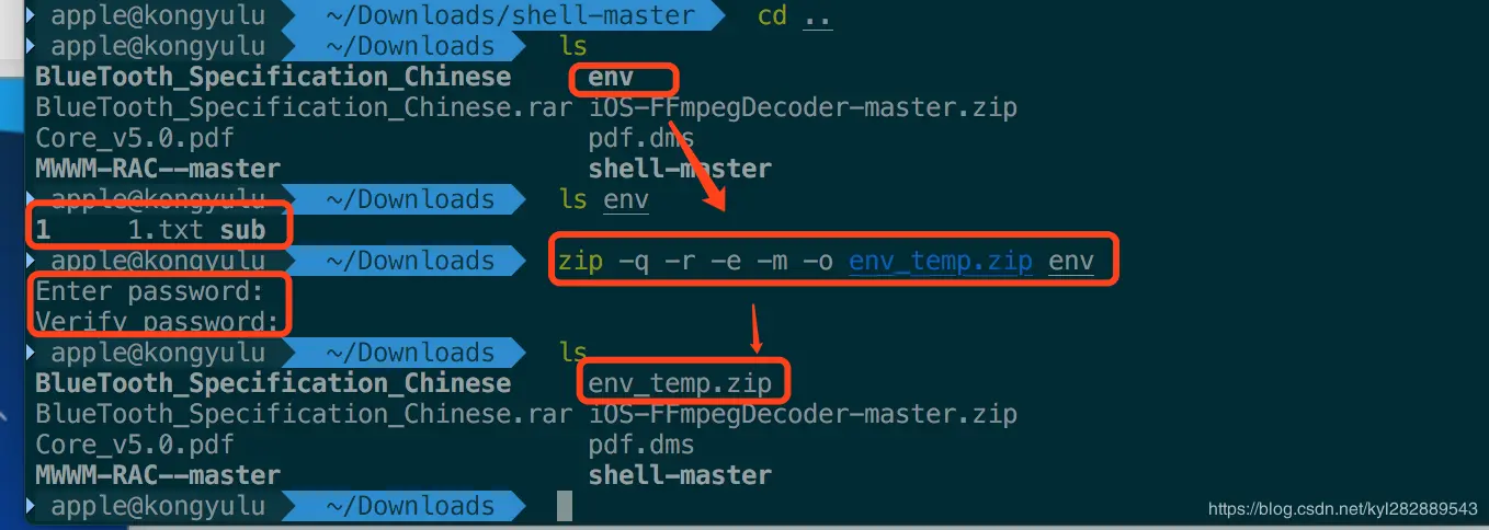 演示一下zip命令