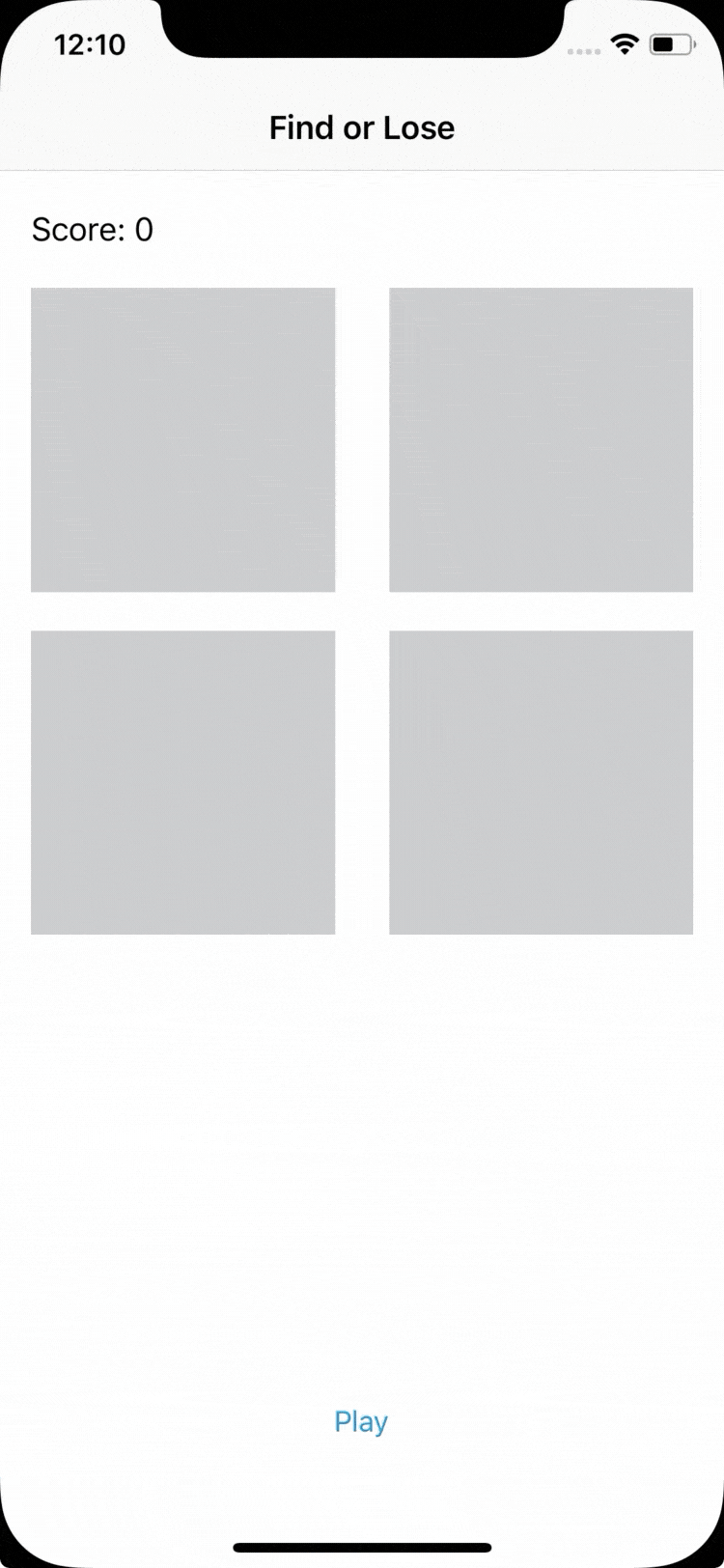 FindOrLose game made with Combine