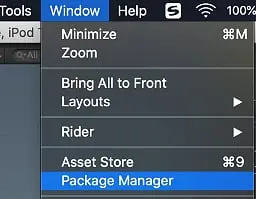 打开Pacakage Manager