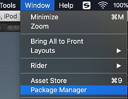 打开Pacakage Manager