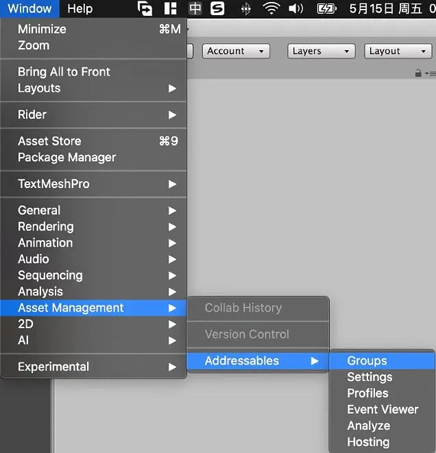 打开 Addressables Group