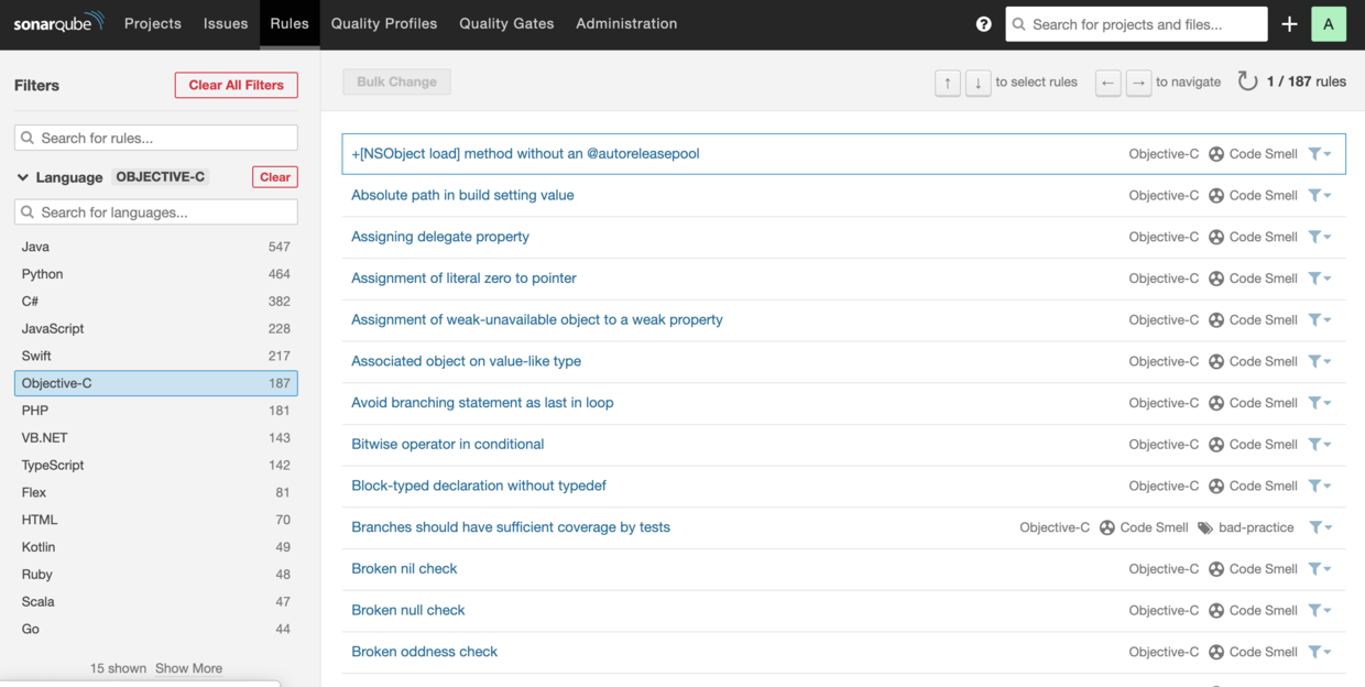 sonarQube-oclint规则