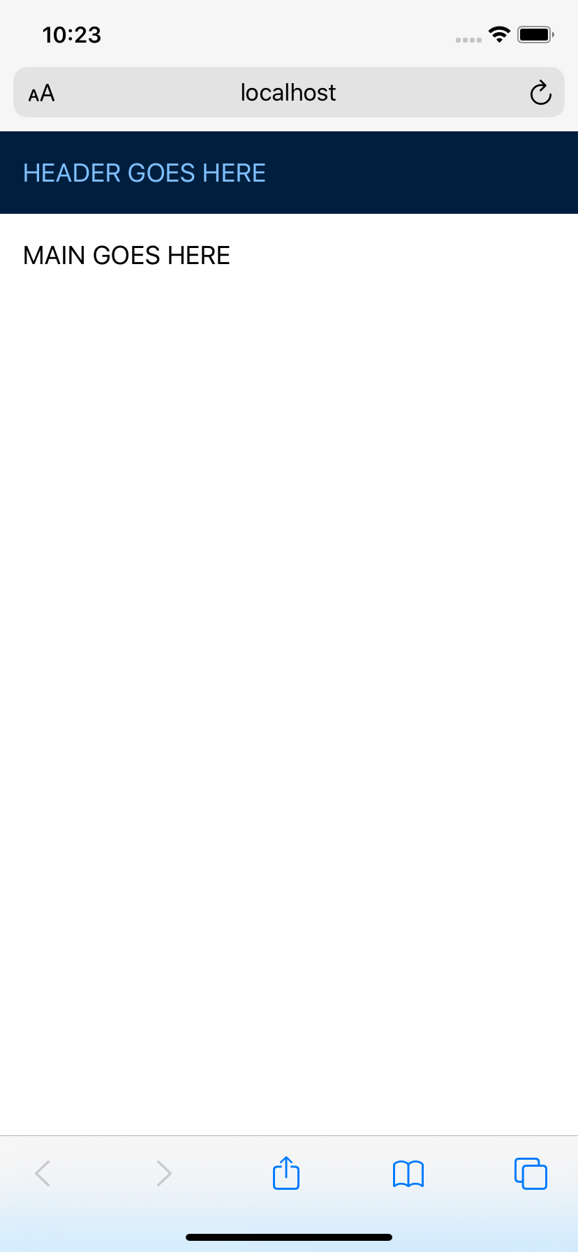 sticky footer 显示在 Safari 菜单栏以下的手机屏幕