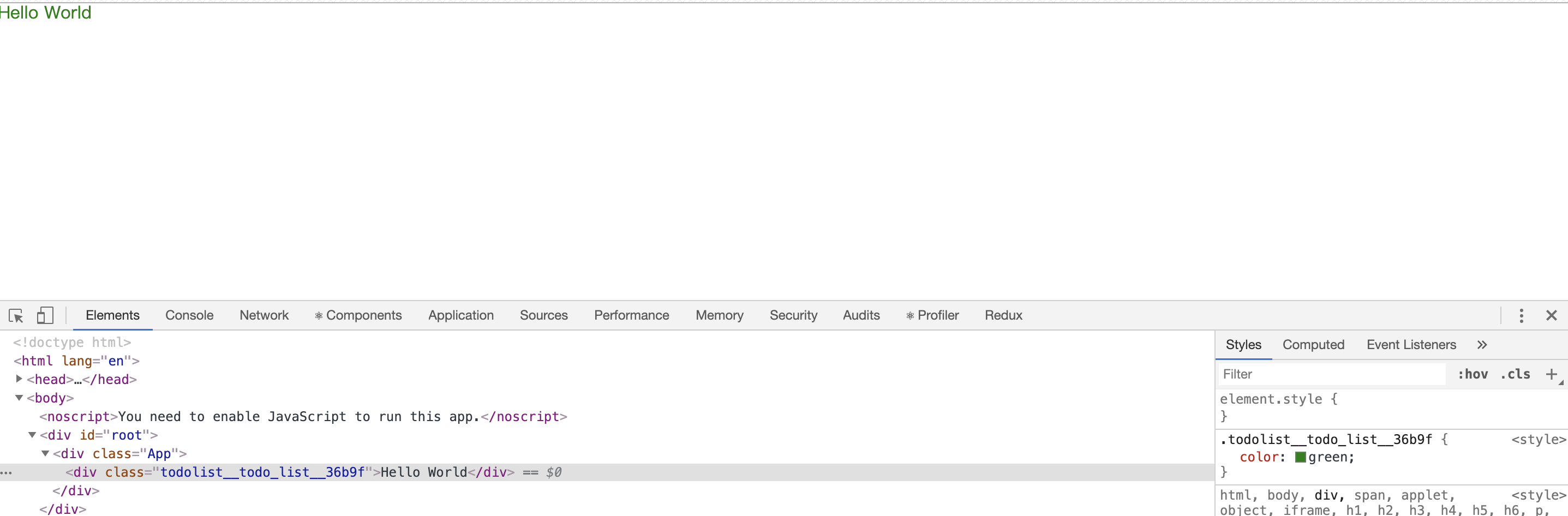 css module 效果图
