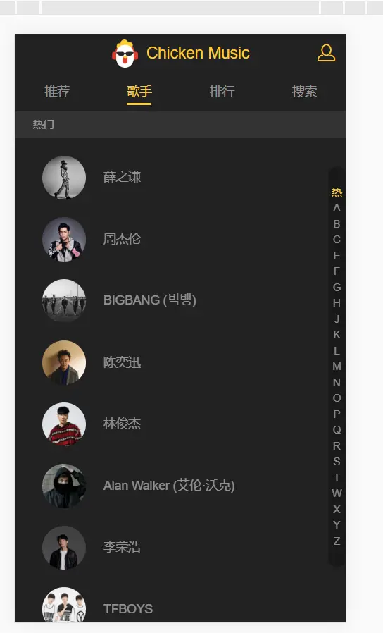 Chicken Music-歌手
