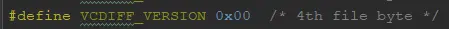 图6 VCDIFF Version 宏定义