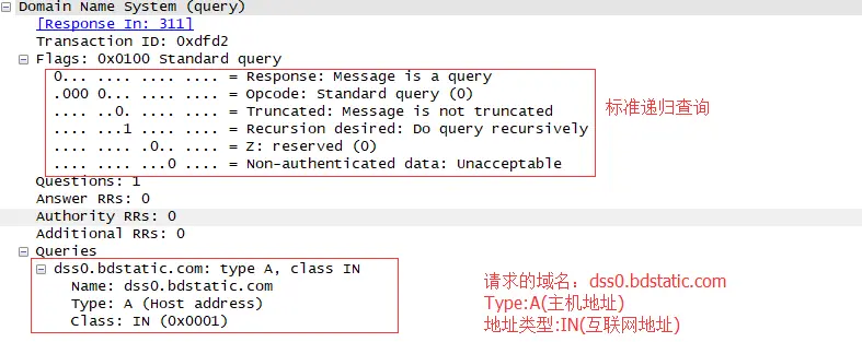 DNS请求帧