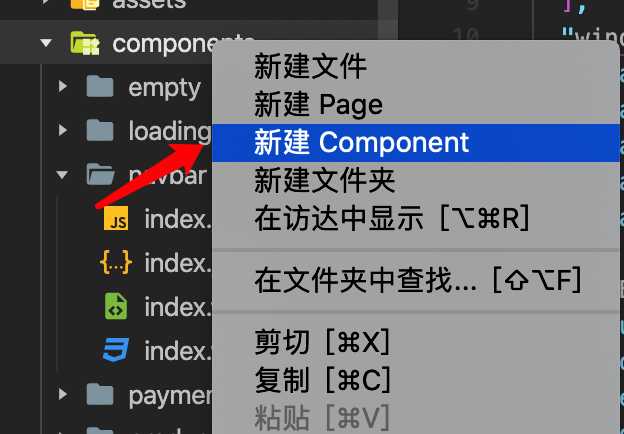新建component