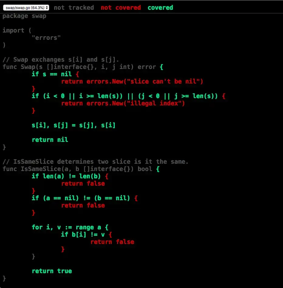 Go 语言测试覆盖率 HTML报告