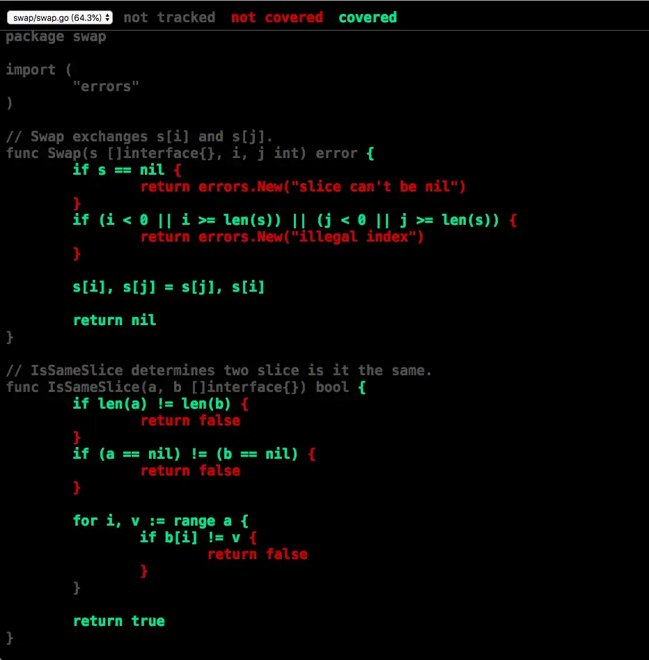 Go 语言测试覆盖率 HTML报告