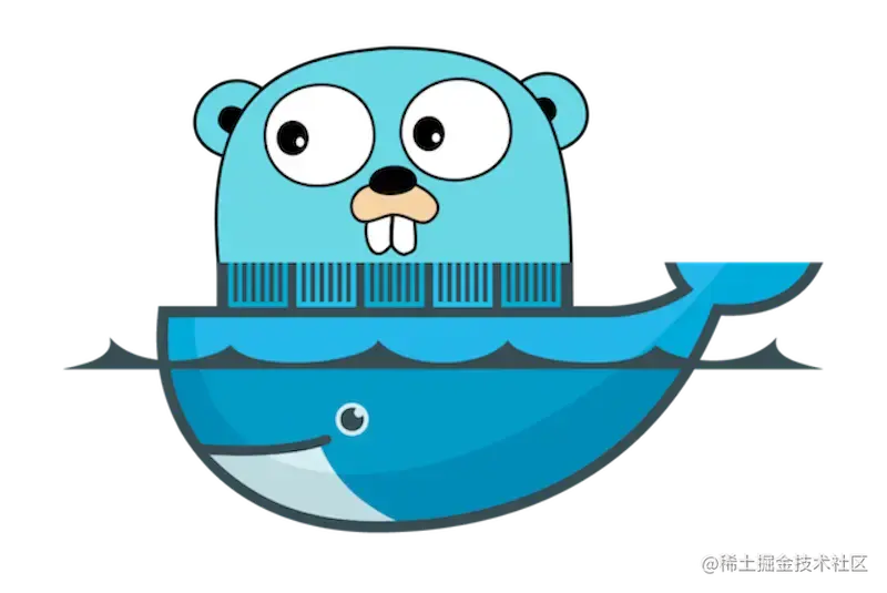 Golang and Docker logo