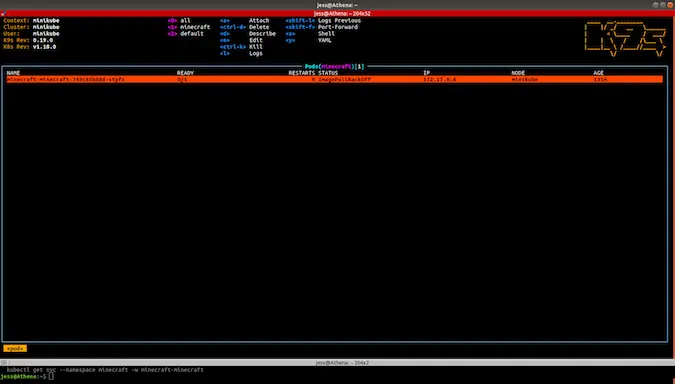 K9s screenshot