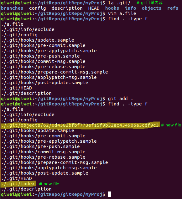 git add生成.git/index