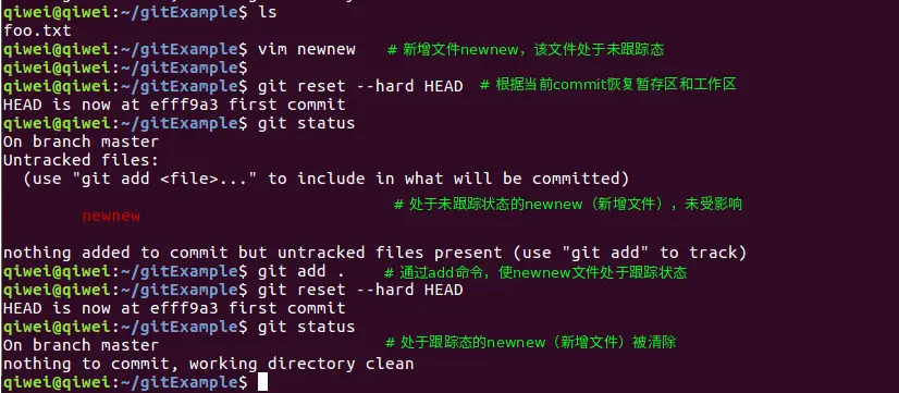 未跟踪文件不被清除
