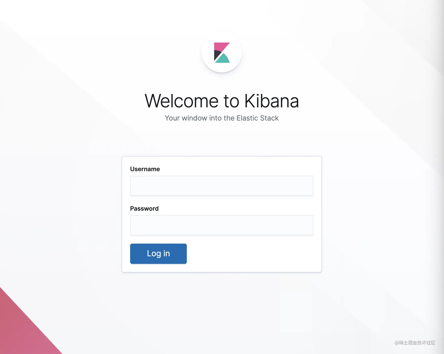 Kibana  默认登陆界面