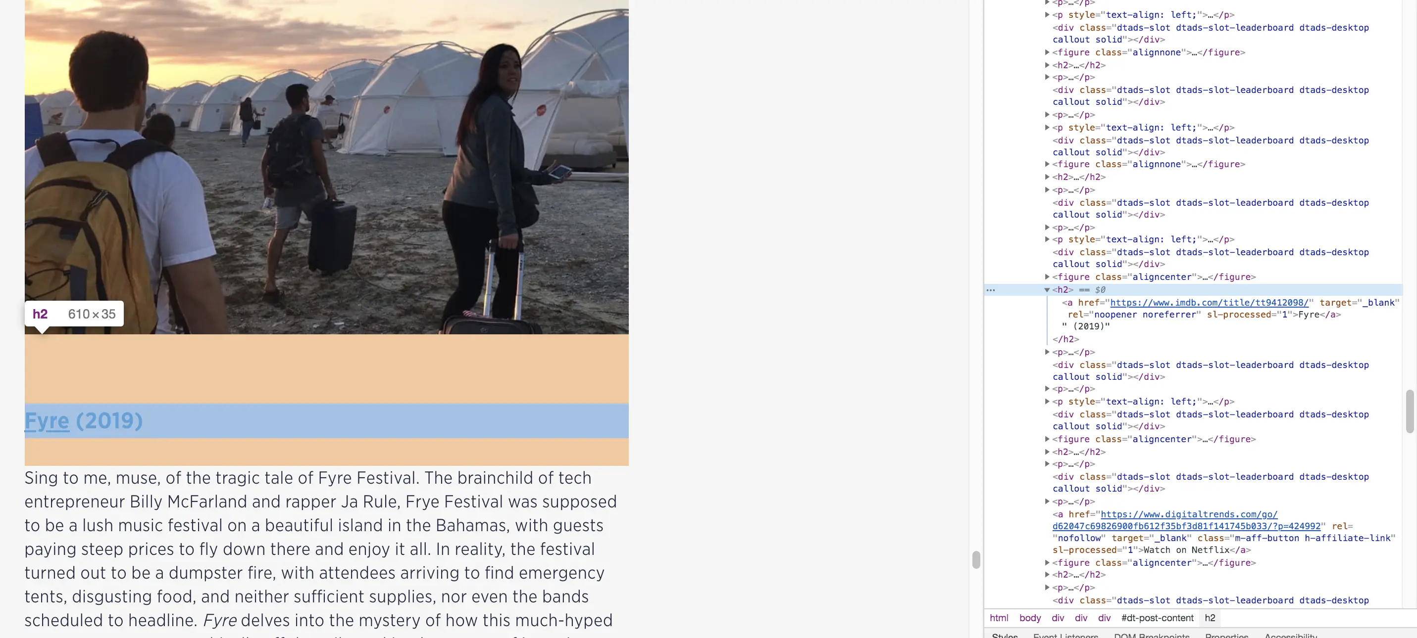 影片标题元素 h2