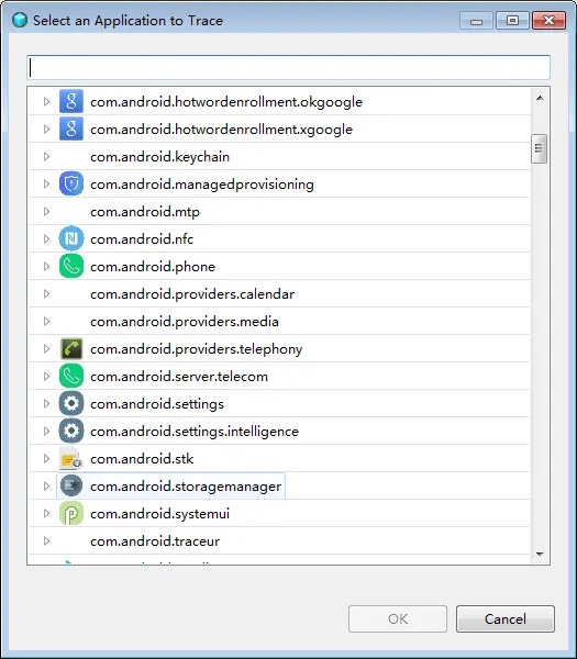 选择要调试的程序