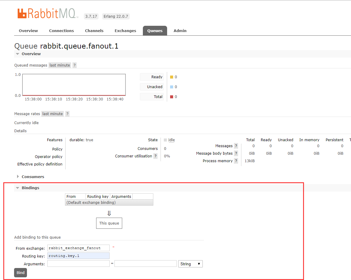 web 端队列界面绑定指定交换机