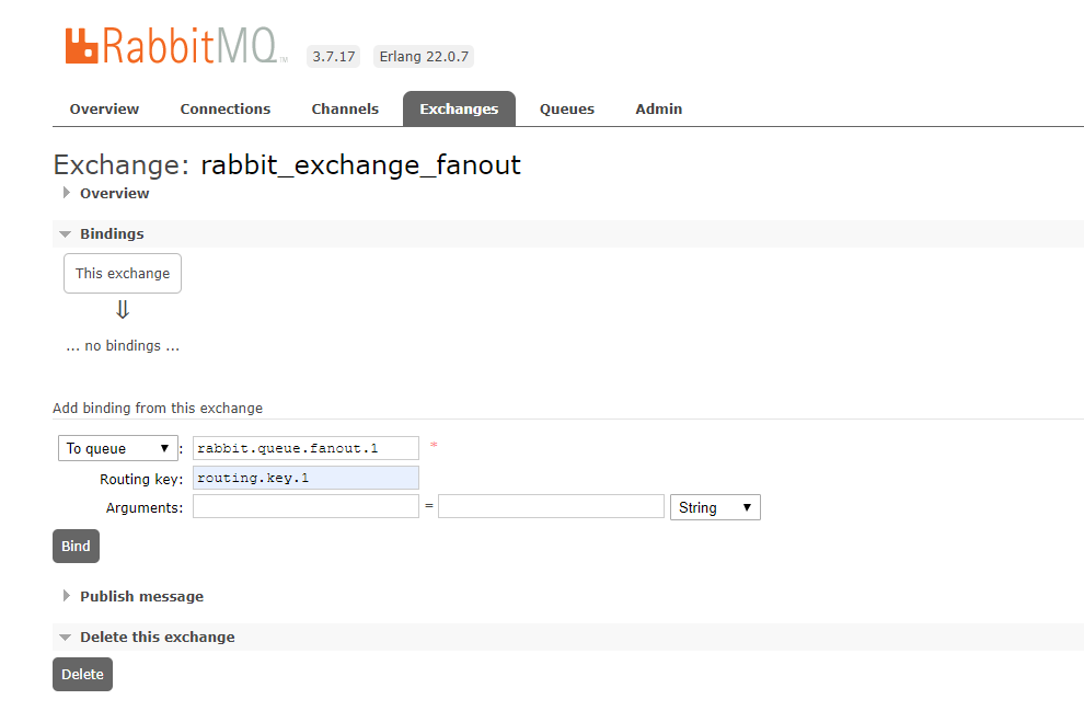 web 端交换机界面绑定指定队列