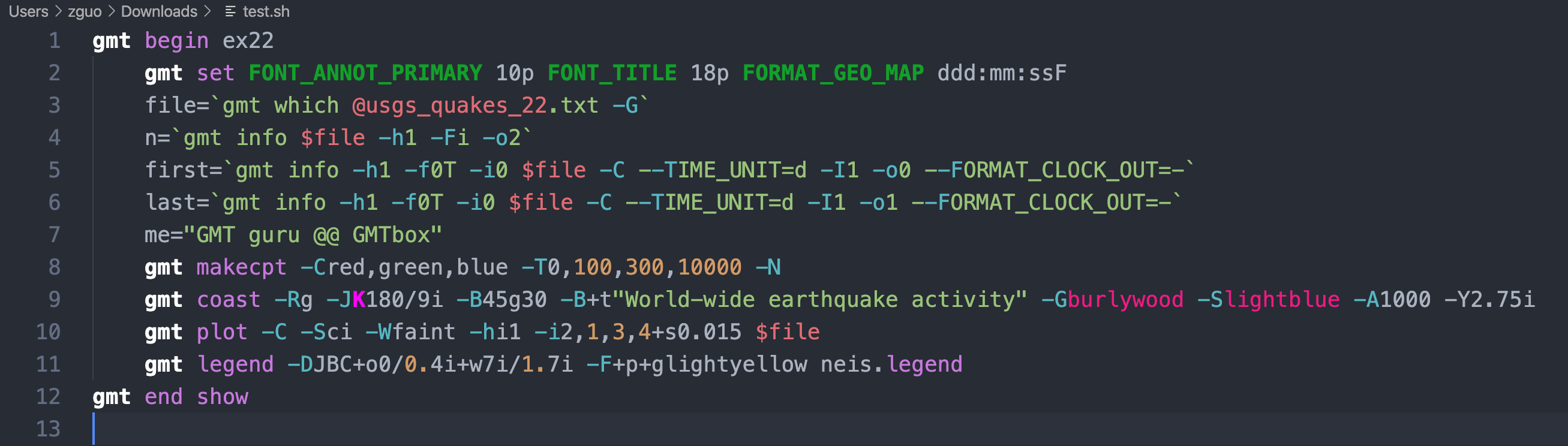 图5：vscode-GMT增强型暗色主题（OneDark-gmt）显示效果