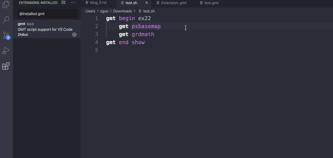 图9：模块参数自动补全演示