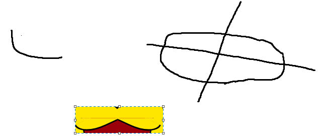 实现皮卡丘嘴巴上的弧线