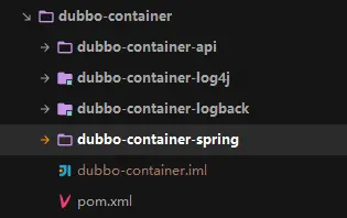 dubbo-container 项目目录