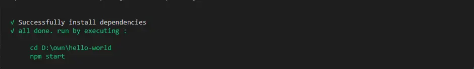 安装完成进入目录并启动项目