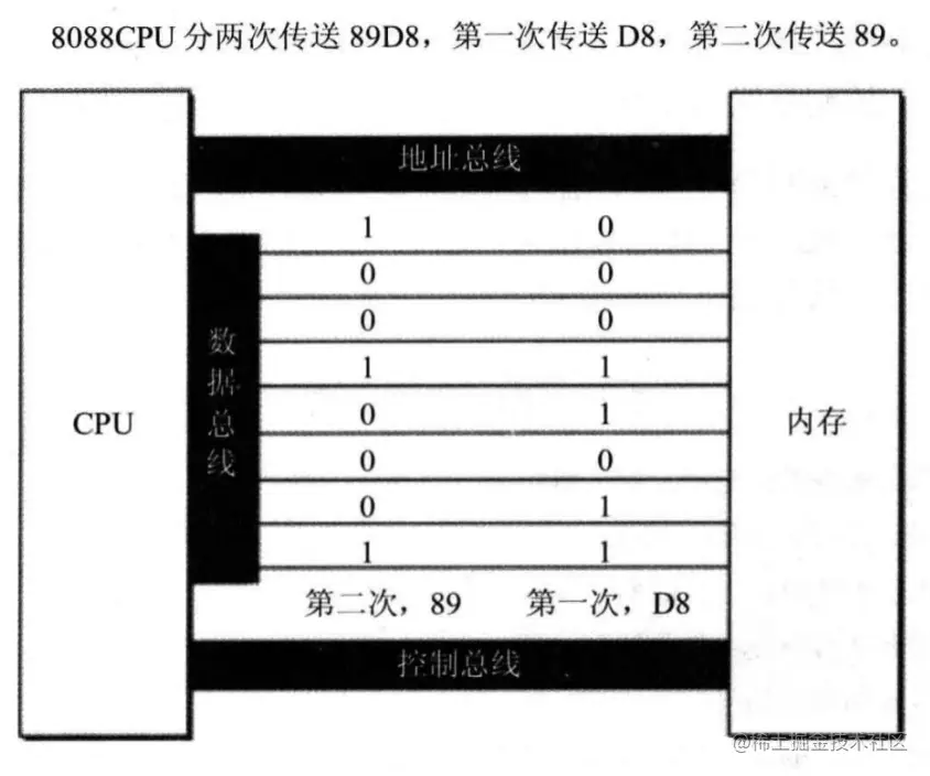 8位数据总线上传送的信息