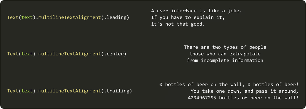 Multiline Text Alignment()