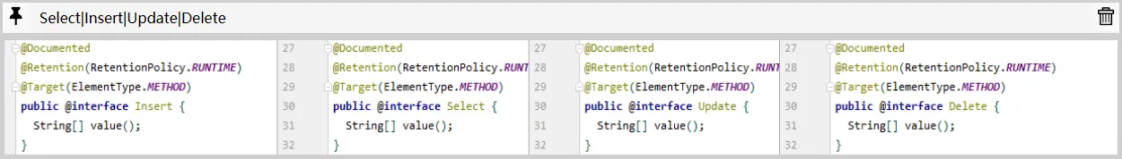 Select|Insert|Update|Delete注解