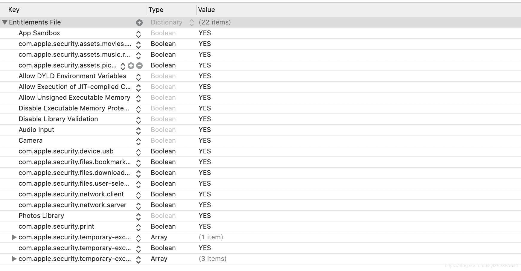用plist属性显示