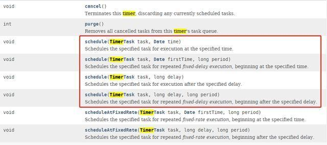 Timer 中的定时执行方法