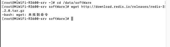 redis wget未找到命令