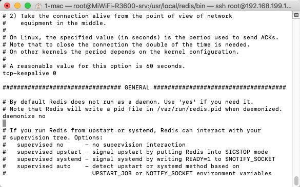 修改daemonize为YES