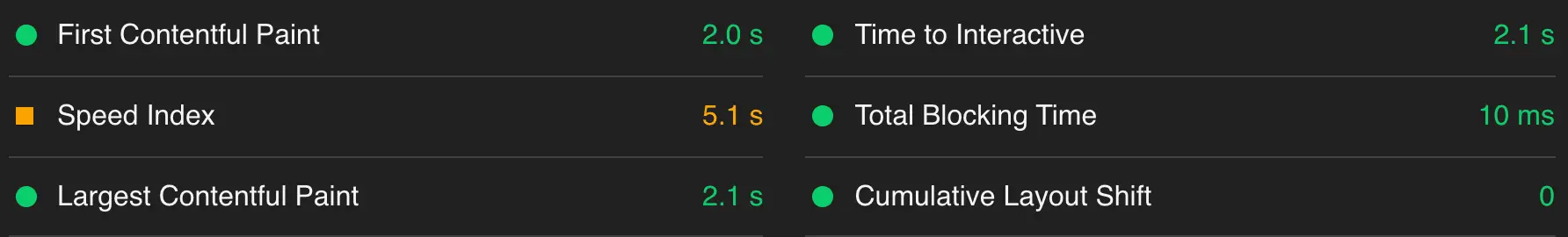 Before Next.js Optimization