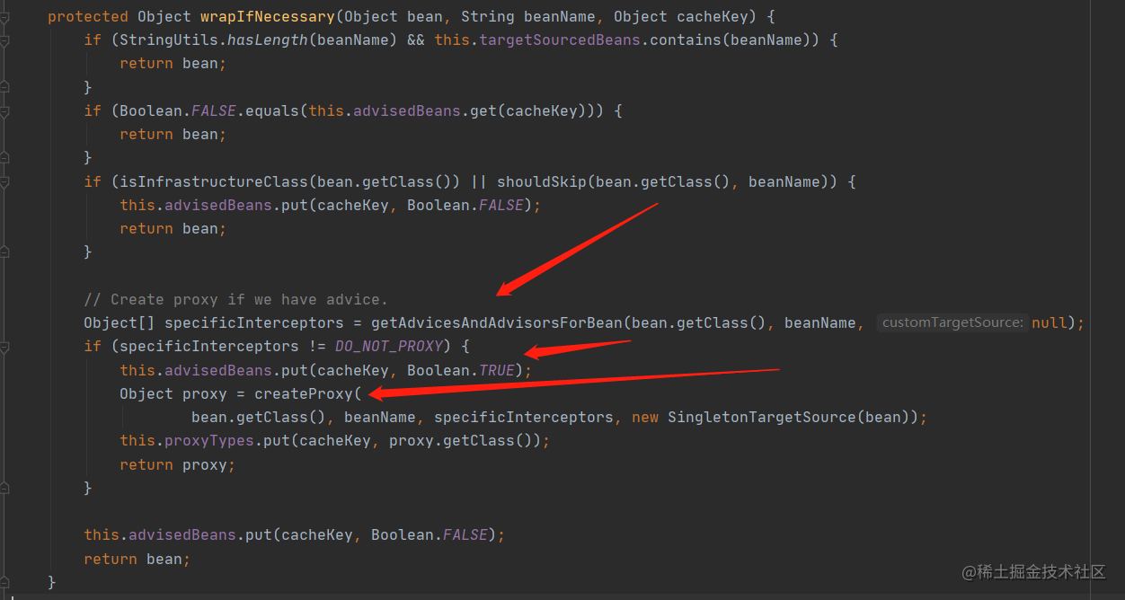 Spring AOP source code parsing (two), create proxy object, loop ...