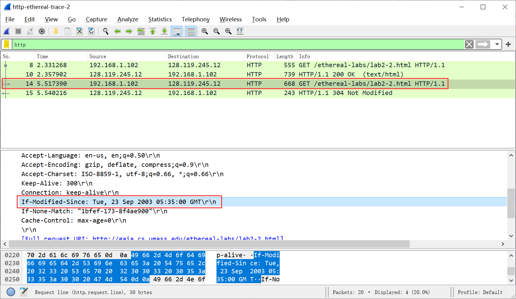 第二次请求的请求报文