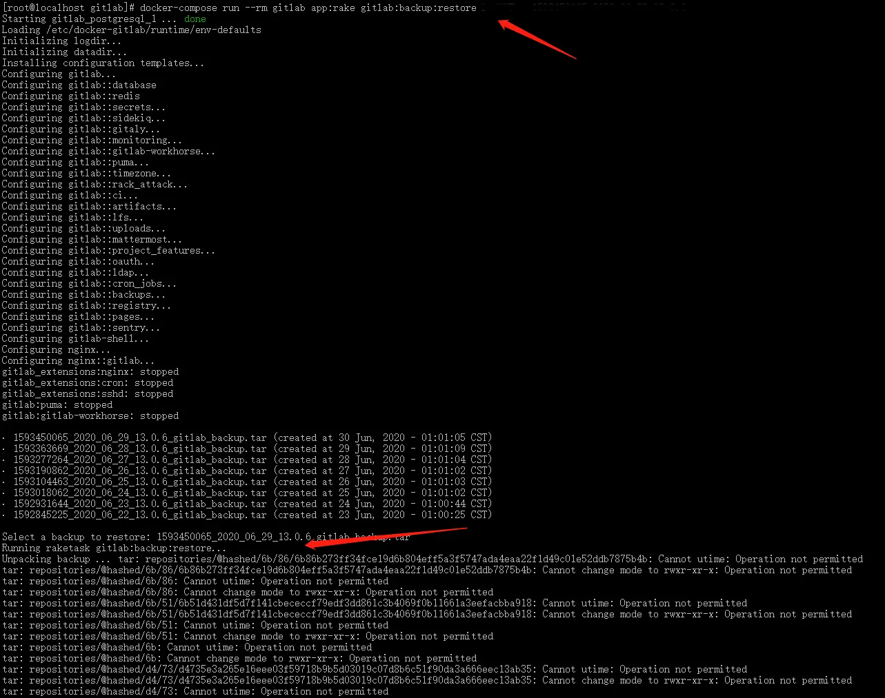 还原出现权限问题