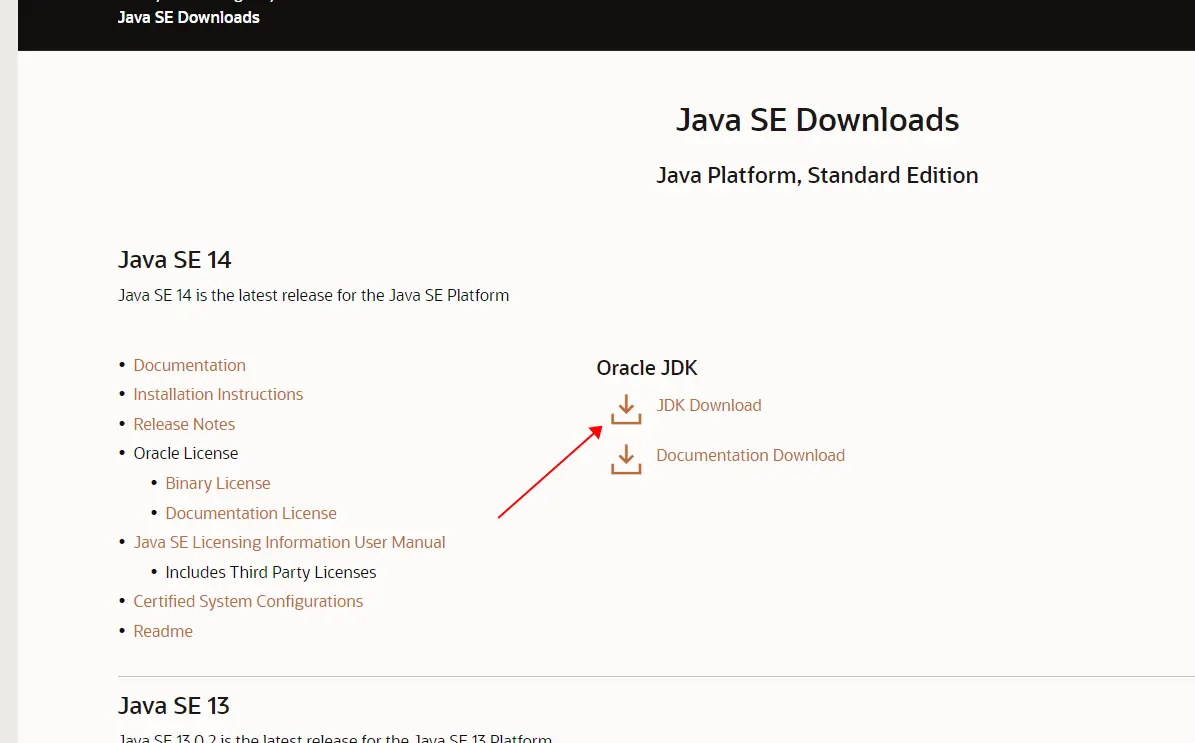 官网地址：https://www.oracle.com/java/technologies/javase-downloads.html