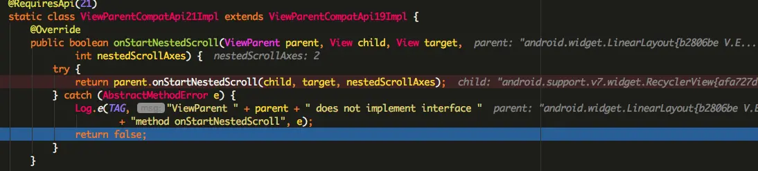 异常中返回false