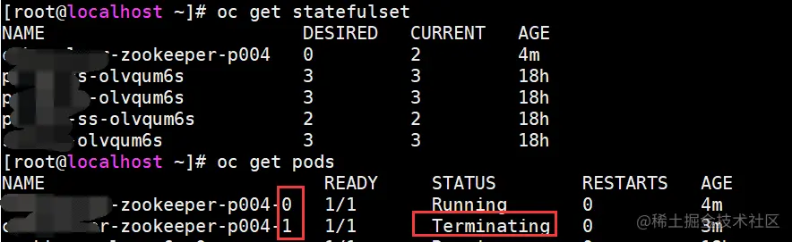 StatefulSet资源对象的pod停止顺序