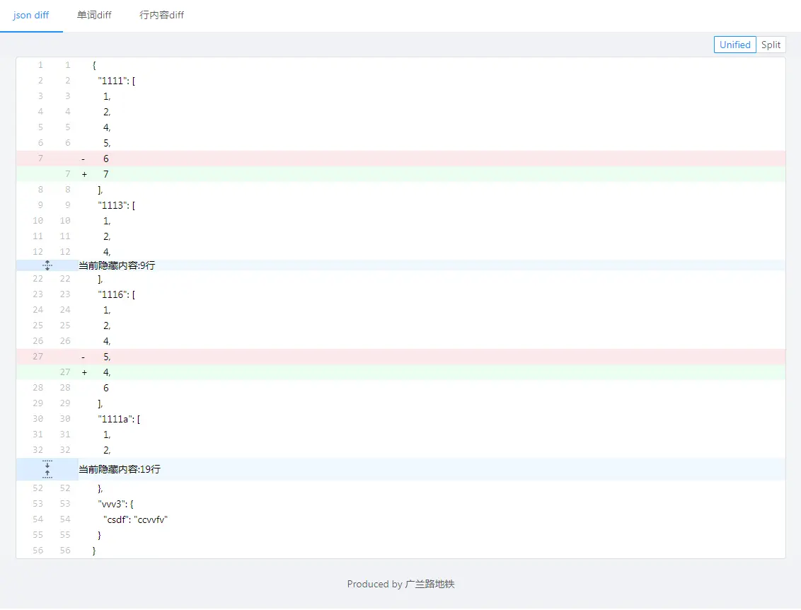 diff.js使用指南最近在开发过程中遇到了需要diff文件内容或者大json的业务场景，发现了一个比较好用且经典的js - 掘金