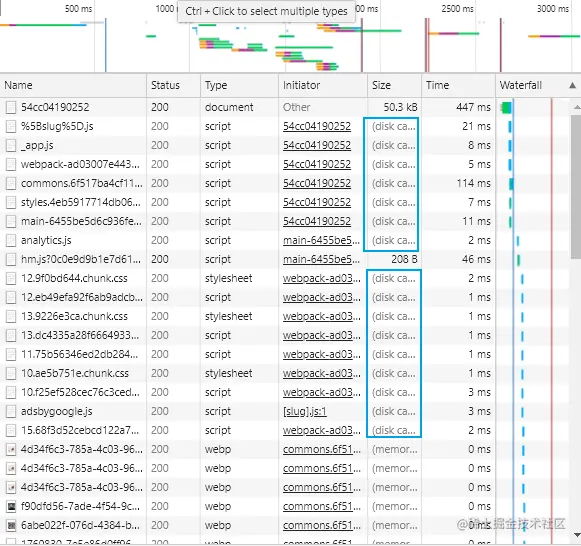 浏览器加载的部分文件来自于本地磁盘